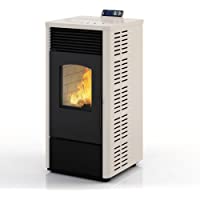 Eldstad horno de pellets estufa de pellets chimenea 10-9 kW blanco